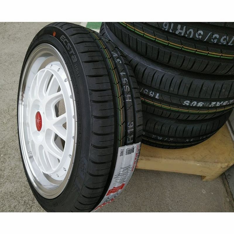 軽自動車 タイヤホイールセット 16インチ BD00 クムホ HS51 165