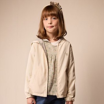 PIPPY 素雅雙面穿連帽外套 米-155