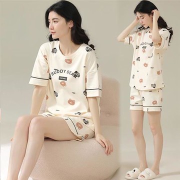 【韓國K.W.】現貨韓國棉米熊可愛居家服睡衣