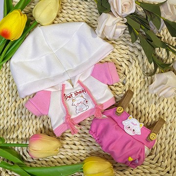 臺灣出貨 20cm娃衣 20cm棉花娃娃衣服 20cm娃衣 無屬性娃衣 娃娃衛衣 娃娃揹帶褲子 公仔衣服送女生禮物玩偶