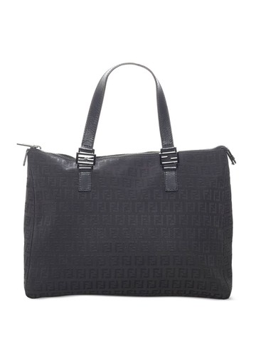 Fendi Pre-Owned - Zucchino tote bag - women - Canvas/Calf Leather - One Size - Black