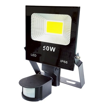 【感應王】BC-850A  50W戶外紅外線感應投光燈(白光-台灣製) 可調日夜,距離及時間