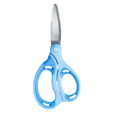 KOKUYO 國譽 AIRO FIT空氣彈力兒童剪刀 安全圓角設計 輕巧易握 附保護套  藍色  1支