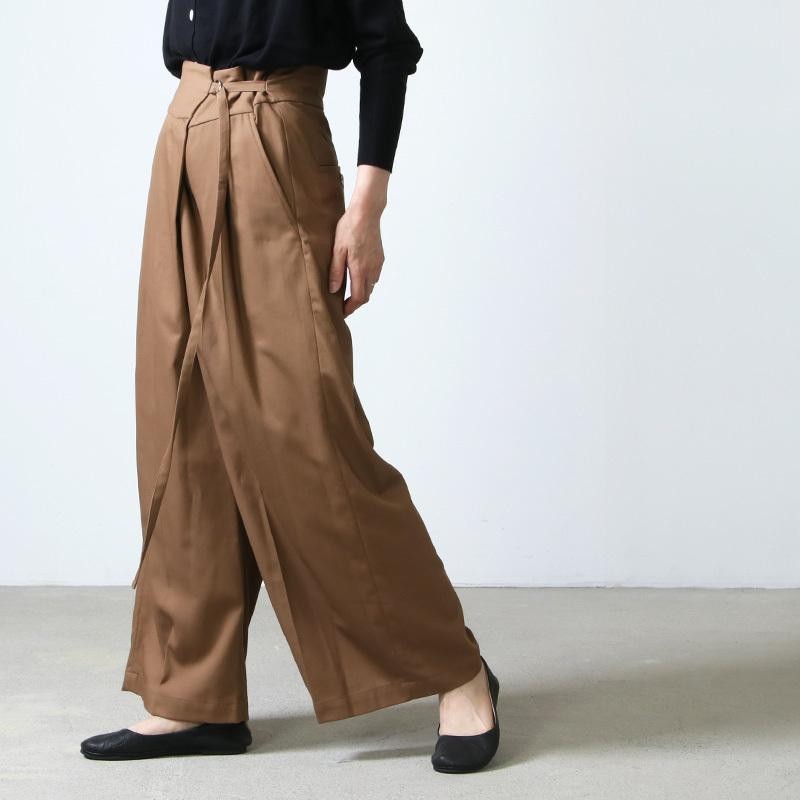 08sircus (ゼロエイトサーカス) Cotton tricotine wide wrap pants