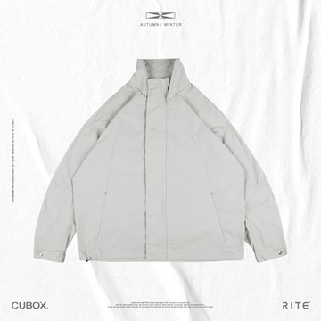 【RITE x CUBOX】聯名防潑水外套｜灰色