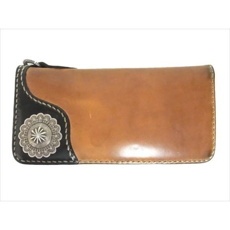 土日限定価格　フラットヘッド　長財布　コードバン　brown×black 美品フラットヘッド長財布コードバンbrown×black