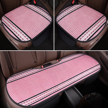 汽車坐墊冰絲單片無靠背三件套車座墊單個后排四季通用夏季涼墊子