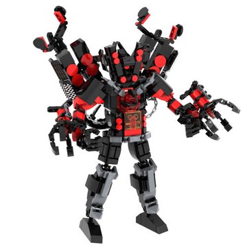 Skibidi toolet升級泰坦音箱王模型批發監控人馬桶人周邊玩具積木