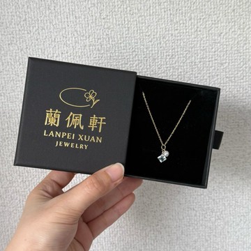 淡水珍珠項鍊 天然天空藍托帕石 14KGF 兩款可選 11月誕生石
