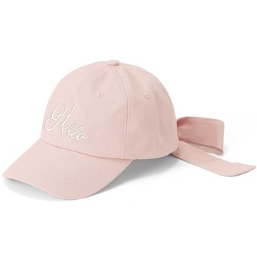 日本 GRL - 美式風刺繡亮麗綁帶棒球帽-粉紅 (F)