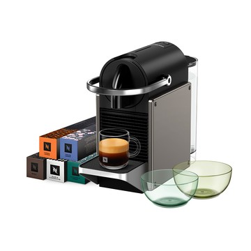 Nespresso 膠囊咖啡機 Pixie & 暢遊世界咖啡50顆組