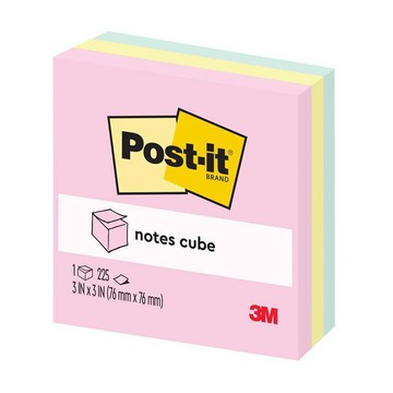 3M可再貼彩磚便條紙 654PASTEL CUBE【九乘九購物網】