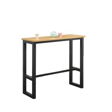 直人木業-ALICE系統板原木色吧檯桌120公分-高款