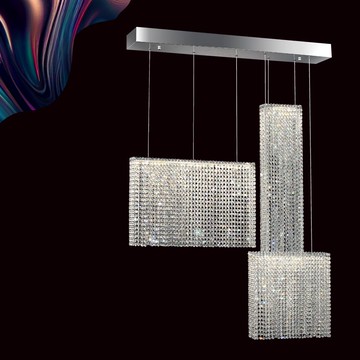 奢華LED三色變光埃及水晶珠吊燈 40-70041