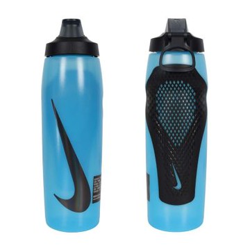 NIKE REFUEL BOTTLE 瓶蓋擠壓水壺 32 OZ-運動水壺 N100767042032 珊瑚藍黑