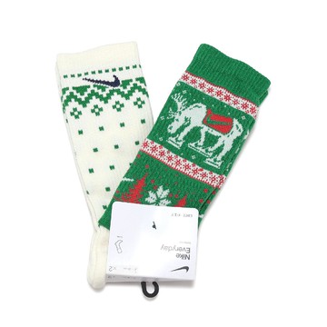 休閒襪 Everyday Plus 綠 紅 聖誕節 襪子 長襪 中筒 兩雙入 HV6939-901