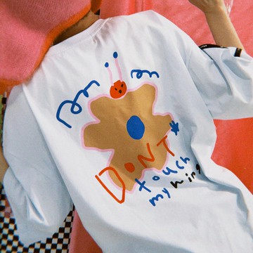 寬寬大大 T 2.0 | 蝴蝶生氣了 ( 水藍 )