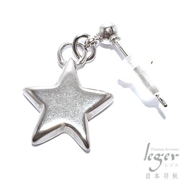 Leger 《星戀》針式純鈦耳環一只