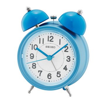 seiko SK037 精工鐘 (QHK035L) 貪睡功能響鈴式圓形鬧鐘(藍)/11.1*8.4*5.2 cm｜樂天全館特惠中★指定刷卡回饋10%