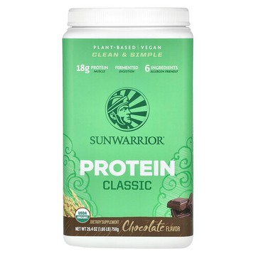 Sunwarrior, 經典蛋白質，巧克力味，1.65 磅（750 克）