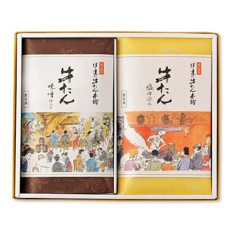 伊達の牛たん本舗 牛たん 詰め合わせ 塩 ・ 味噌 200g×2包   3~4人前 仙台 牛タン 冷凍   厚切り お歳暮