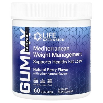 Life Extension, Gummy Science™，地中海體重管理配方，天然漿果味，60 粒軟糖