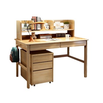 【HappyLife】實木學習書架書桌 80公分 Y12038胡桃