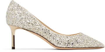 Jimmy Choo 银色 Romy 60 中跟鞋
