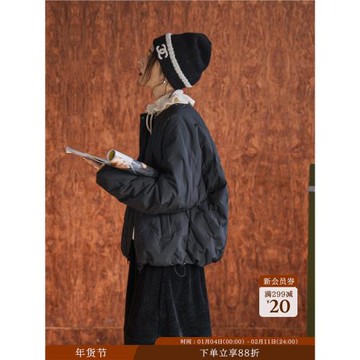 羽絨服工藝黑色冬季外套白描