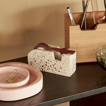 【Hübsch】白色水磨石膠帶台新年禮物 禮品 收納