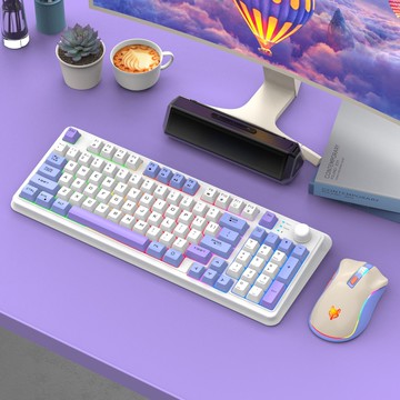 炫銀狐K94藍牙無線鍵盤雙模機械手感電腦筆記本游戲辦公充電鍵盤【宜家良品百貨】