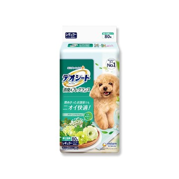 Unicharm 日本嬌聯-森林香超吸收雙消臭寵物乾爽狗尿墊1袋M號(80片/袋44x32cm)