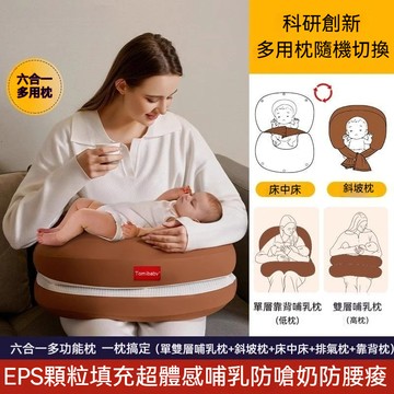 【台灣出貨】寶寶枕頭 六合一多功能嬰兒哺乳枕 防吐奶溢奶斜坡枕 新生兒餵奶枕頭 嬰兒床中床 排氣枕 抬頭枕 嬰兒枕頭