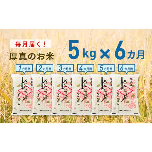 ふるさと納税 北海道 厚真町 《令和5年度産 新米》６ヵ月！毎月届く定期便「厚真のお米」５kg