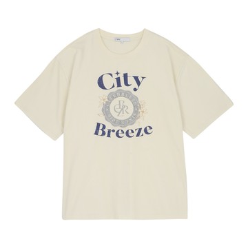 【CITYBREEZE】Breeze Flower 短袖上衣 (男女同款_情侶穿搭_2色可選_象牙白/炭黑色)