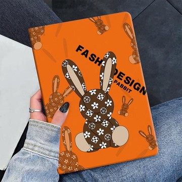 橙色ipad2025版10保護套air6平板mini4殼5蘋果11pro帶筆槽9兔子8代2024適用2022防摔10.9寸ipadpro全包7卡通3