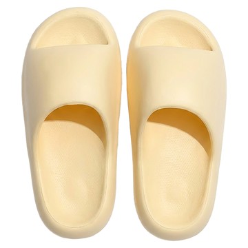 bebehome 元氣滿滿小胖饅頭 氣墊拖鞋  奶油黃  44~45碼