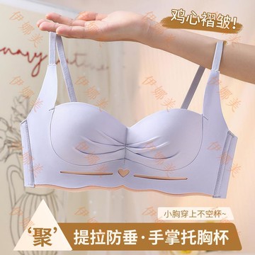 【臺灣出貨👙】無痕內衣女小胸聚攏提拉上託防下垂收副乳調整顯大性感無鋼圈文胸【伊娜美】