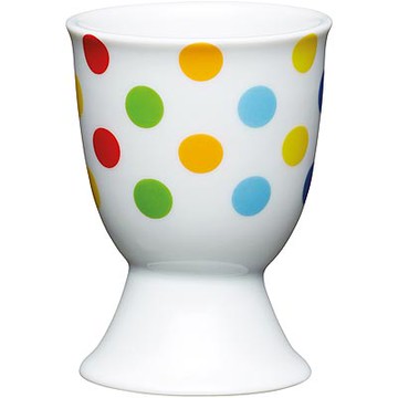 《KitchenCraft》瓷製蛋杯-彩點-- 雞蛋杯 蛋托 早午餐 餐具