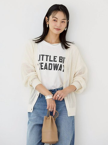 透明網布V領針織開襟衫(HA43L2D0230) - AMERICAN HOLIC