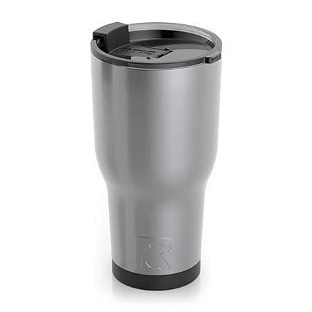 RTIC 30 OZ INSULATED TUMBLER STAINLESS STEEL COFFEE TRAVEL MUG WITH LID, SPILL PROOF, HOT BEVERAGE AND COLD, PORTABLE THERMAL CUP FOR CAR, CAMPIN