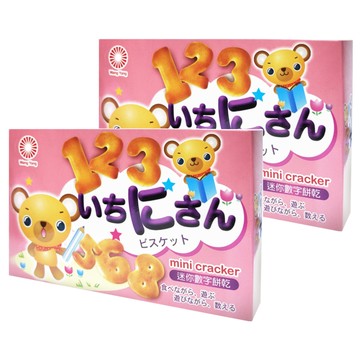 旺揚 迷你數字餅乾 邊玩邊數  原味  80g  2盒