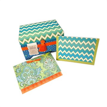 珠寶盒卡-GreenPark波浪花紋卡片 20入【Hallmark-SGN手工 多用途