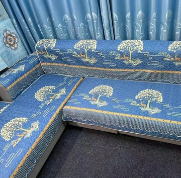 四季通用沙發墊四件套現代簡約全包沙發座墊子防滑沙發套通用