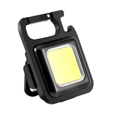 手電筒 【WCOME】多功能COB鑰匙扣燈手電筒 開瓶器 登山郊遊露營慢跑夜騎行人警示腳踏自行車前後頭尾燈