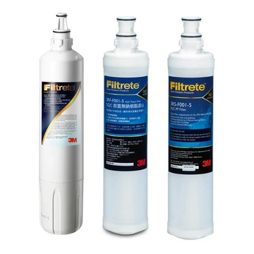 3M S003淨水器專用替換濾心1入+前置樹脂軟水濾心1入(3RF-F001-5)+前置PP濾心1入(3RS-F001-5 SQC)