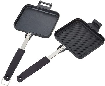 日本製  IWATANI 岩谷  CB-P-HSG 卡式爐用 熱壓吐司 烤盤 雙面煎盤 三明治 烤夾 卡式瓦斯爐用 日本必買代購