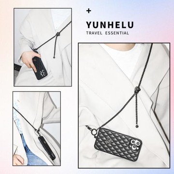 YUNHELU新品手機鏈條斜跨手機掛鏈可調節小香風鏈條 背帶電話掛繩