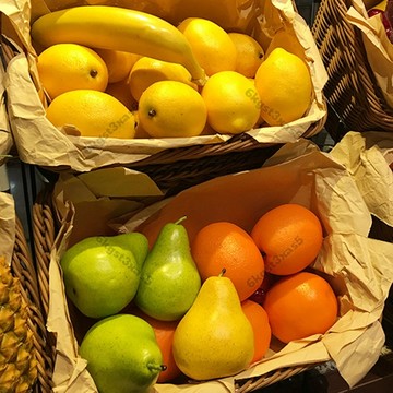 台灣出貨仿真水果早敎模型擺件裝飾塑料兒童玩具道具假蘋果防櫥窗香蕉雪梨