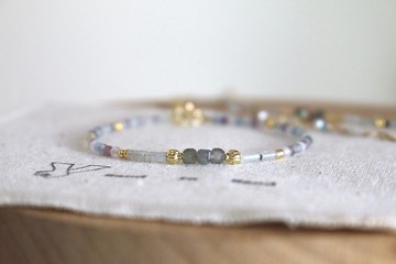 手鍊 光譜石 天然石 碧璽 - 學習 -